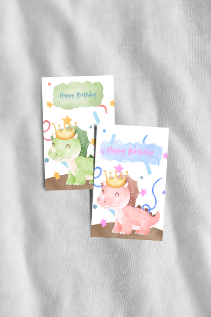 Geburtstagskarte Dinosaurier Pink