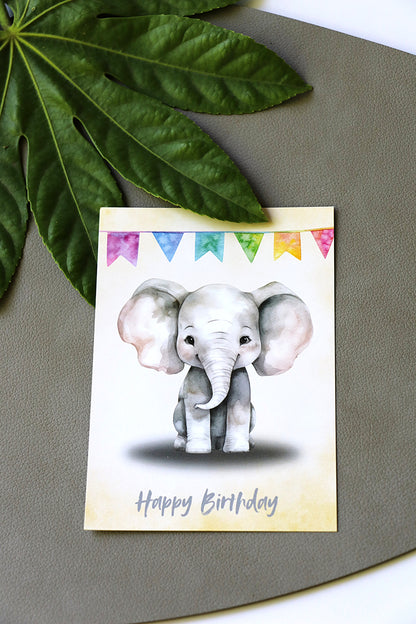 Geburtstagskarte Elefant