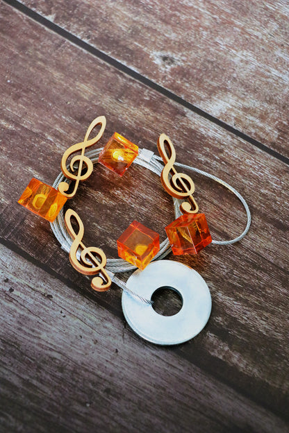 Fotoseilset mit Magneten (vertikal) - Notenschlüssel