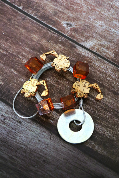 Fotoseilset mit Magneten (vertikal) - Schaufelbagger