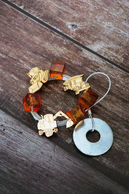 Fotoseilset mit Magneten (vertikal) - Baustelle Fahrzeuge