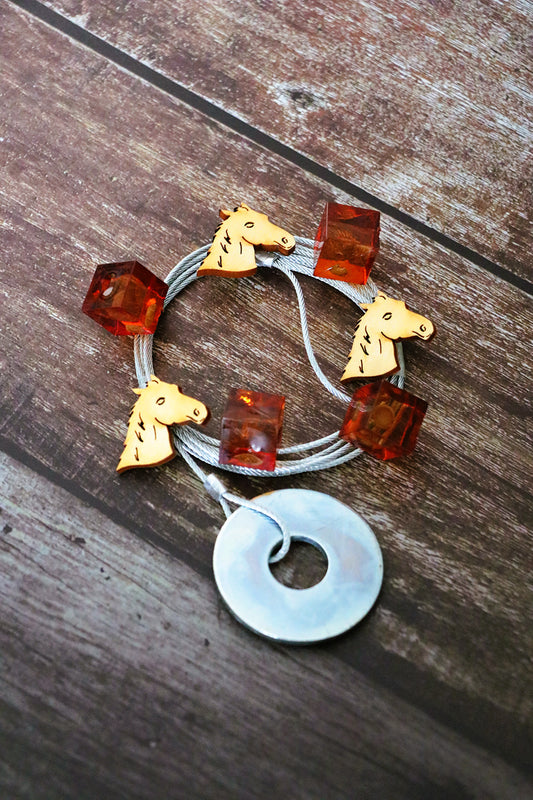 Fotoseilset mit Magneten (vertikal) - Pferde