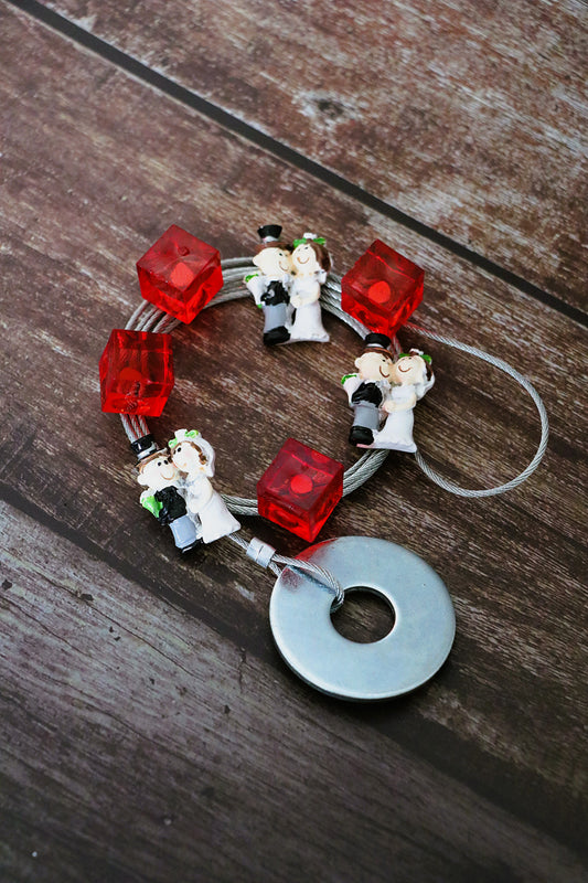 Fotoseilset mit Magneten (vertikal) - Brautpaar 1