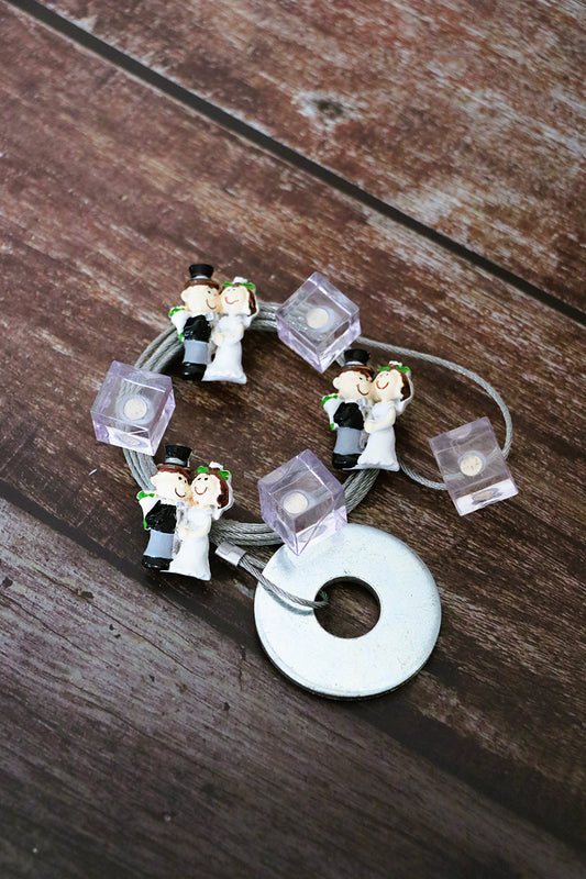 Fotoseilset mit Magneten (vertikal) - Brautpaar 2