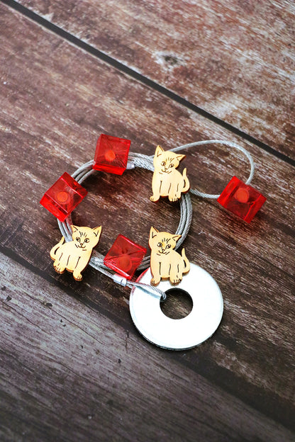 Fotoseilset mit Magneten (vertikal) - Katze