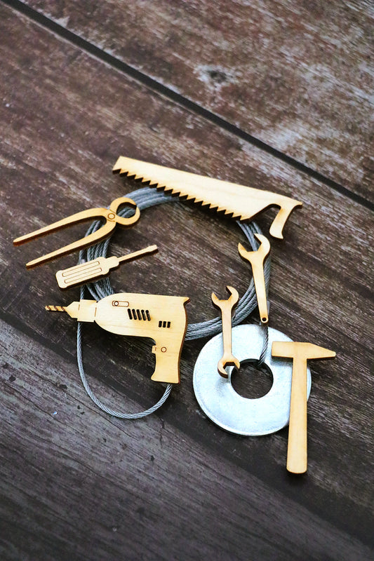 Fotoseilset mit Magneten (vertikal) - Werkzeug