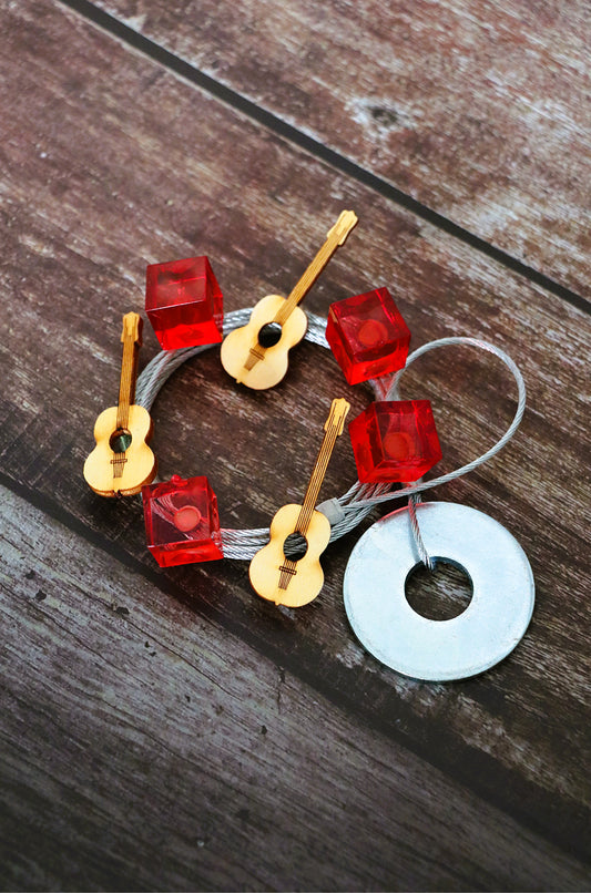 Fotoseilset mit Magneten (vertikal) - Gitarre