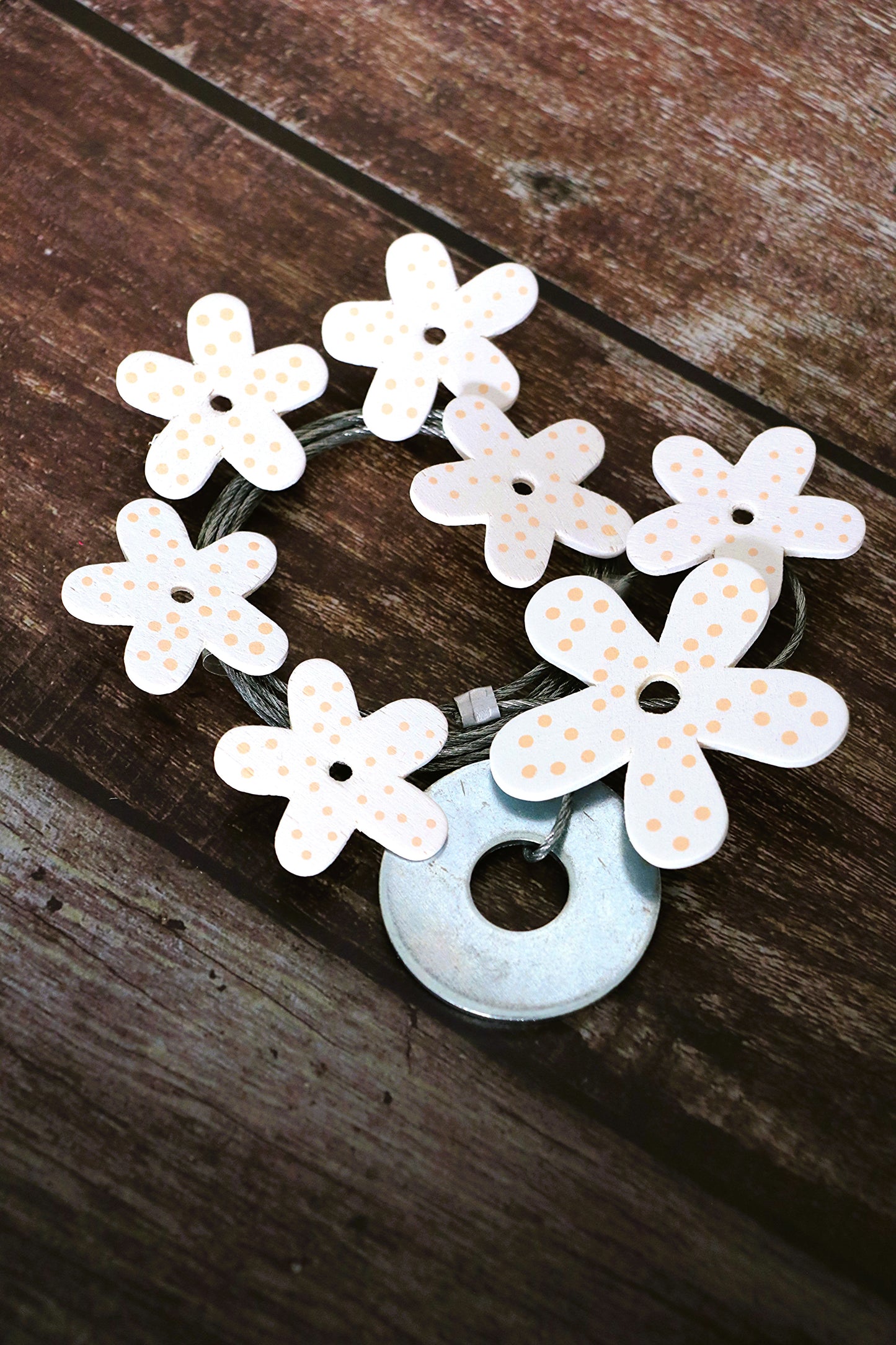 Fotoseilset mit Magneten (vertikal) - Blumen weiß