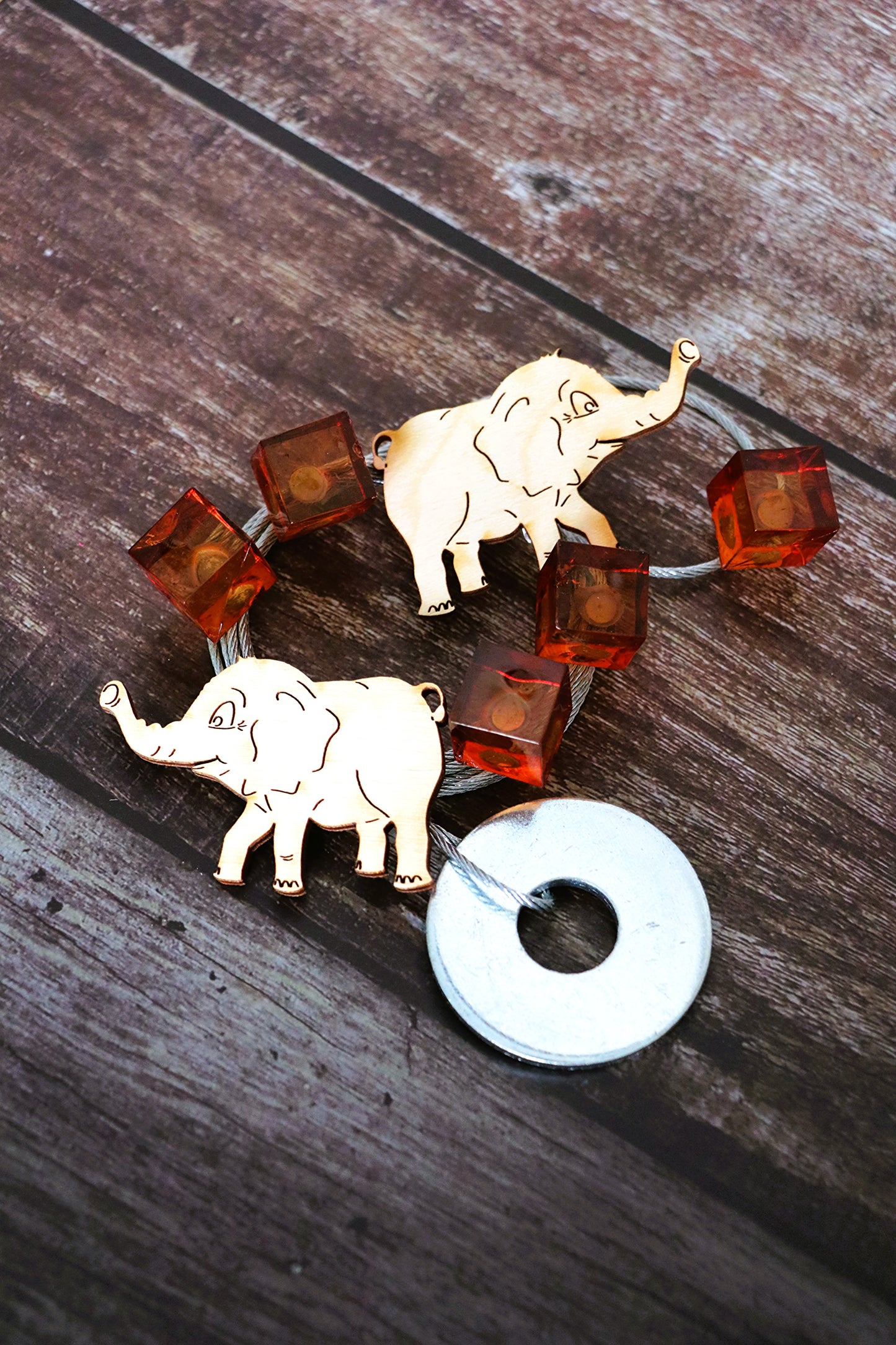 Fotoseilset mit Magneten (vertikal) - Elefant